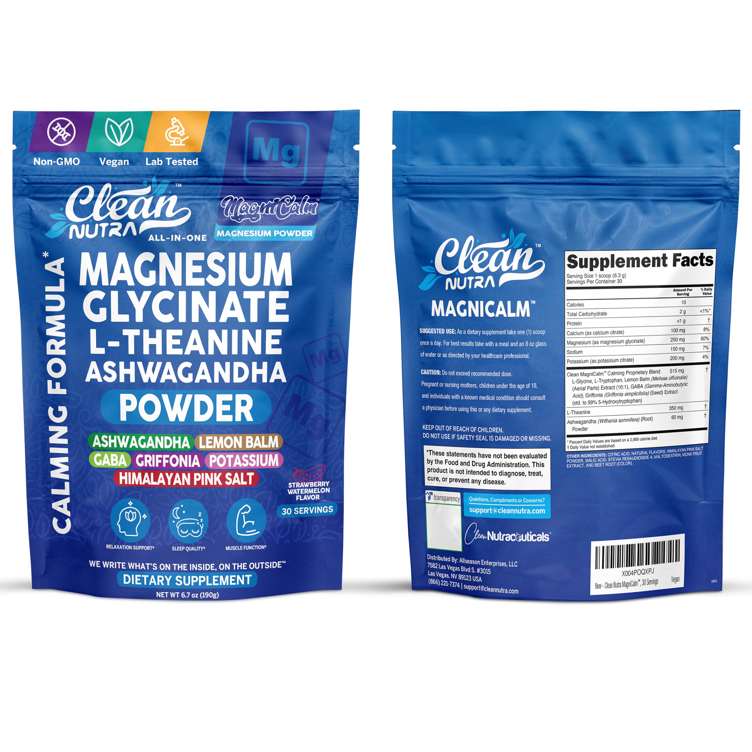 Clean Nutra powder on kitchen counter suggesting a daily relaxation routine