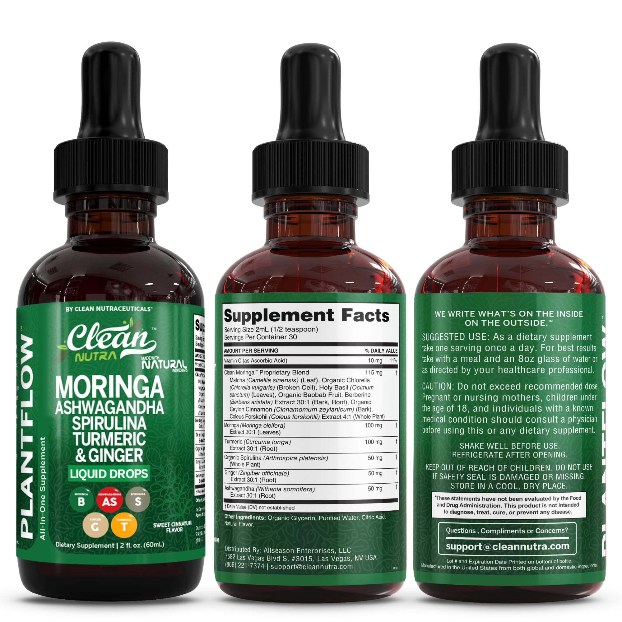 Clean Nutra Moringa Drops serving suggestion for daily routine