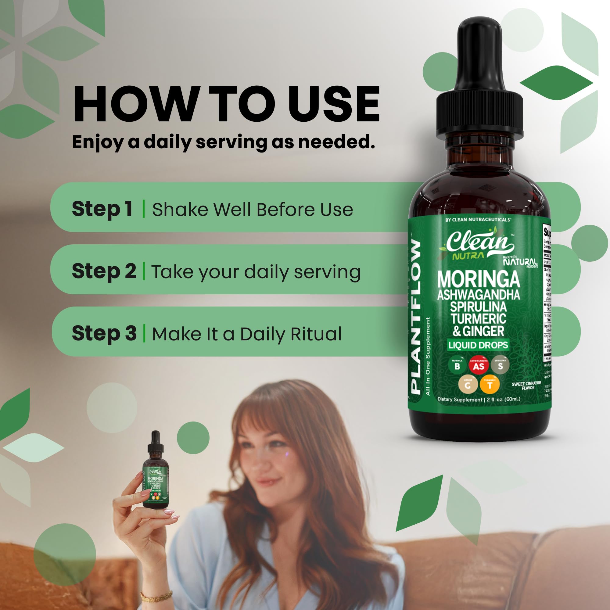 Clean Nutra Moringa Drops USA facility logo suggesting quality control