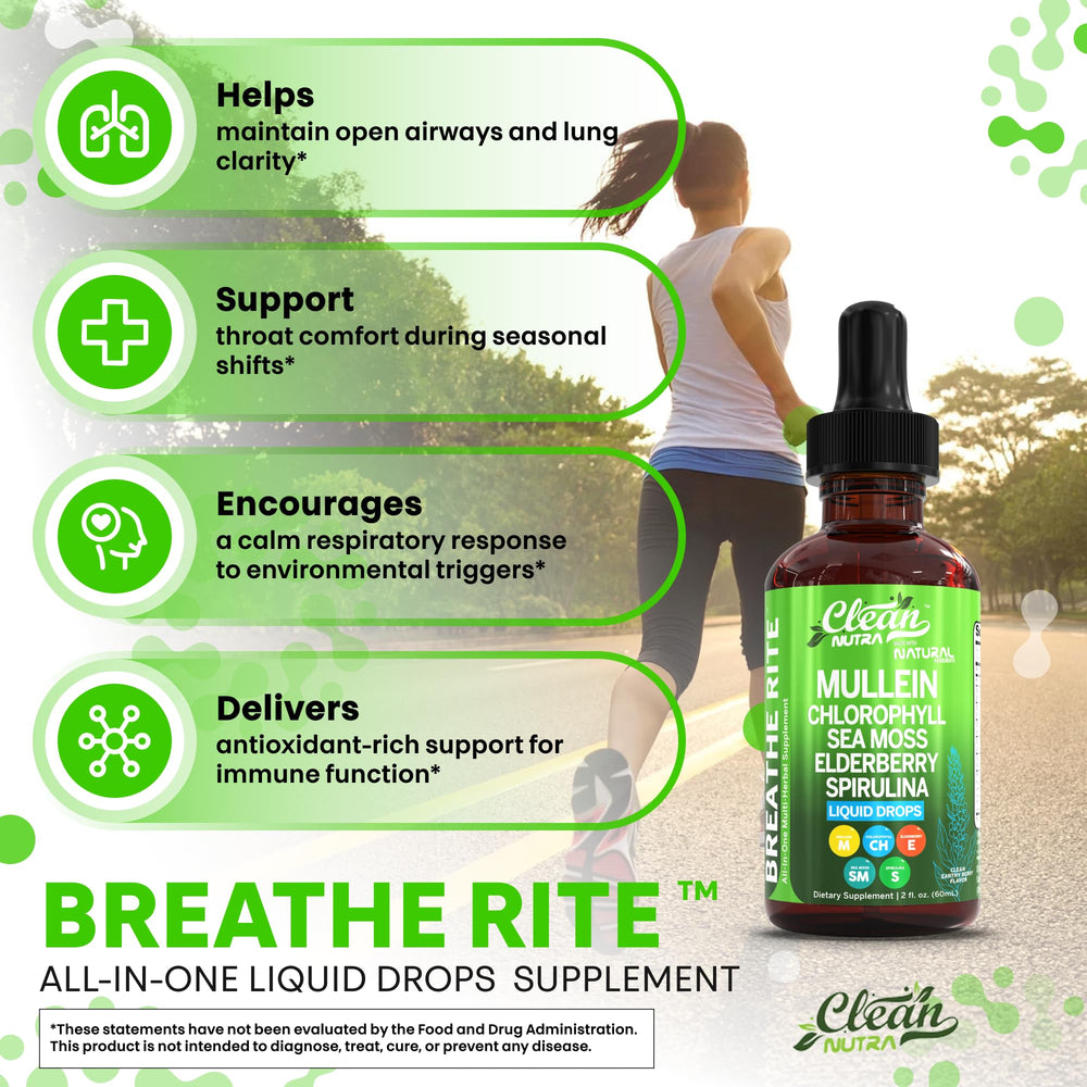 Clean Nutra Mullein Drops bottle shows lobelia tincture detail.