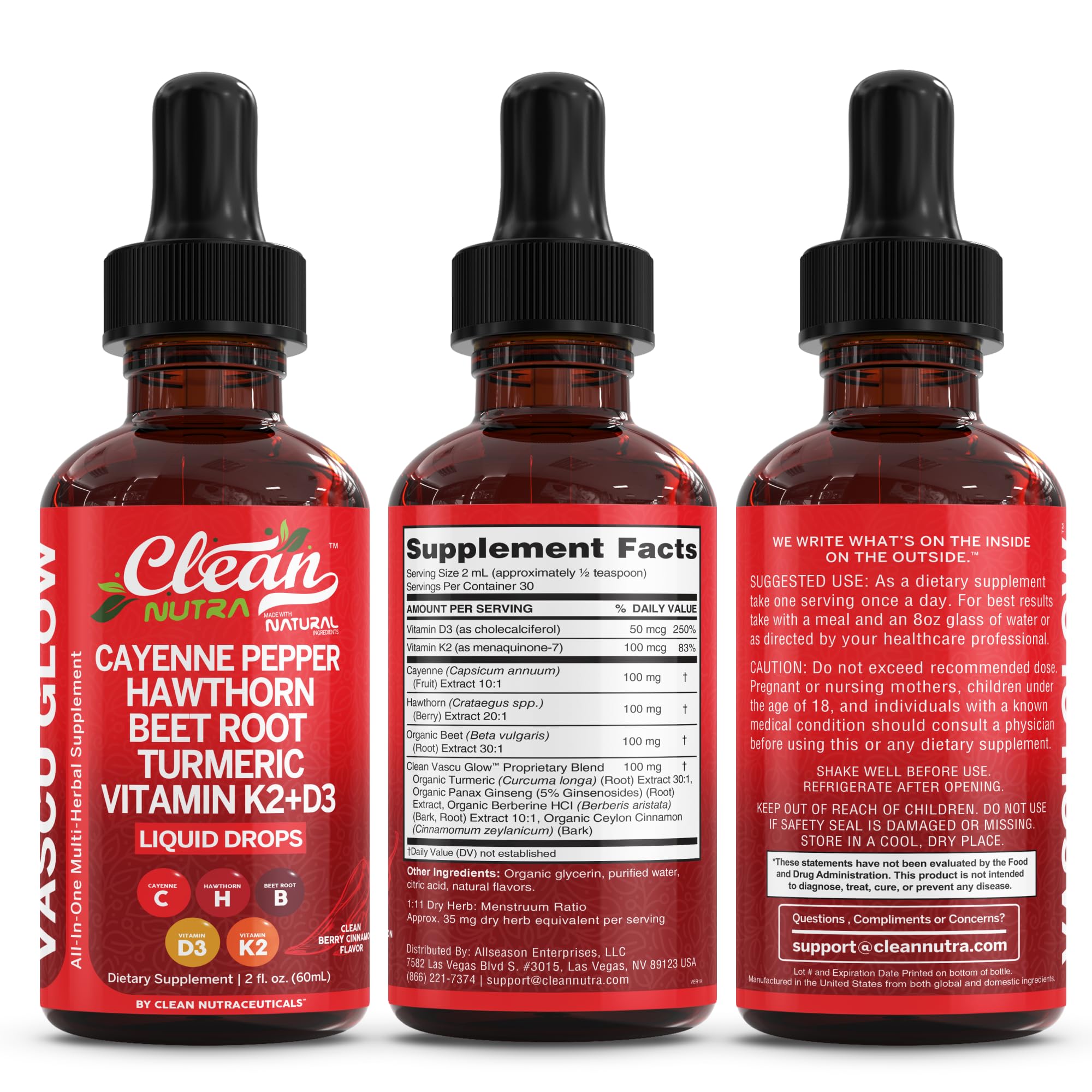 Clean Nutra Organic Cinnamon Turmeric Bottle focuses on classic spice blend