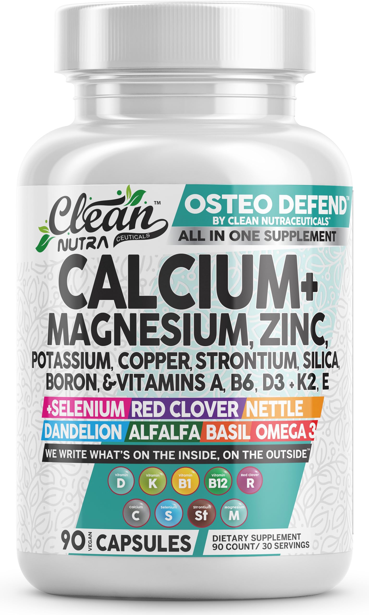Clean Nutra Osteo Defend bottle with capsules for daily mineral support