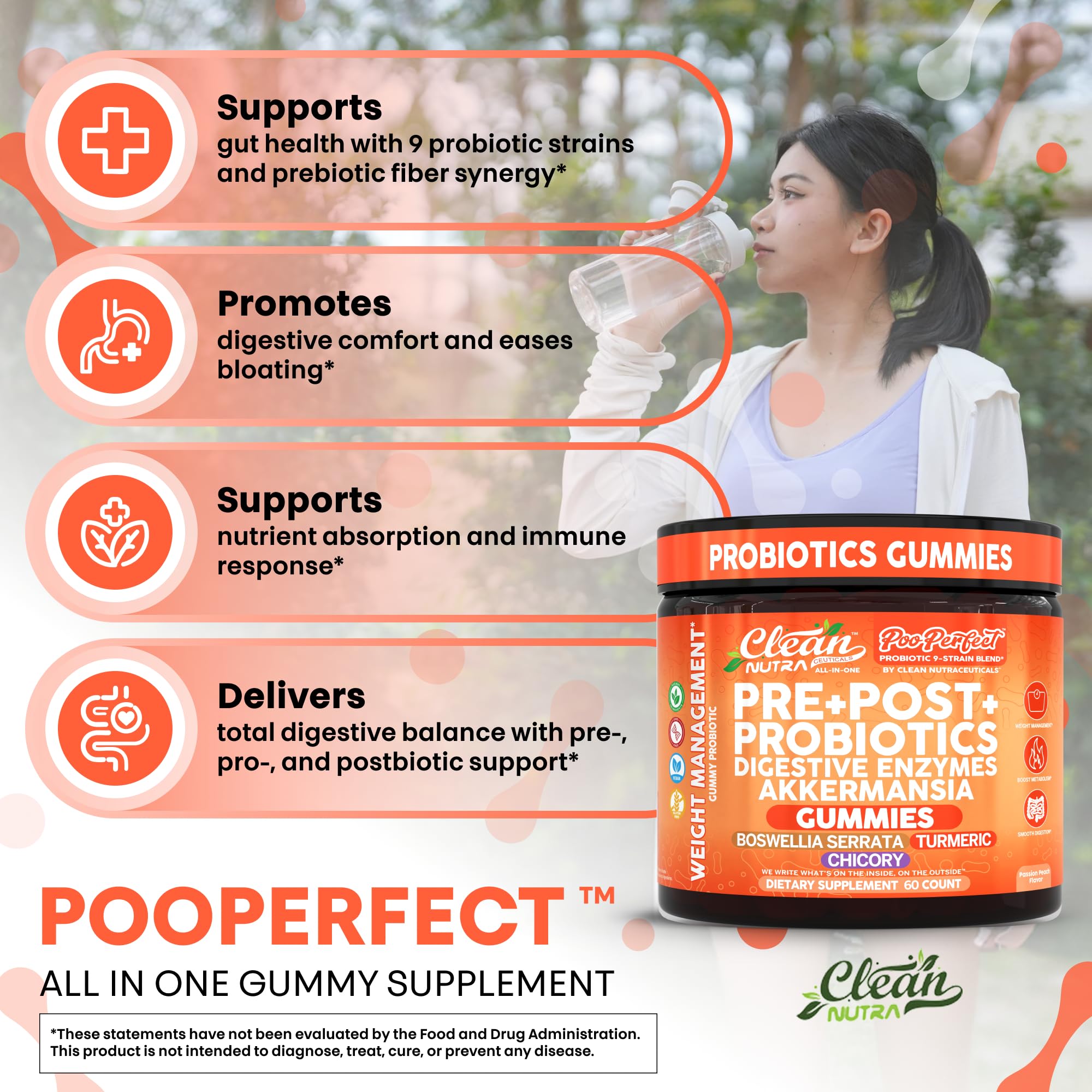 Clean Nutra PooPerfect turmeric and boswellia extracts add herbal depth to daily wellness.