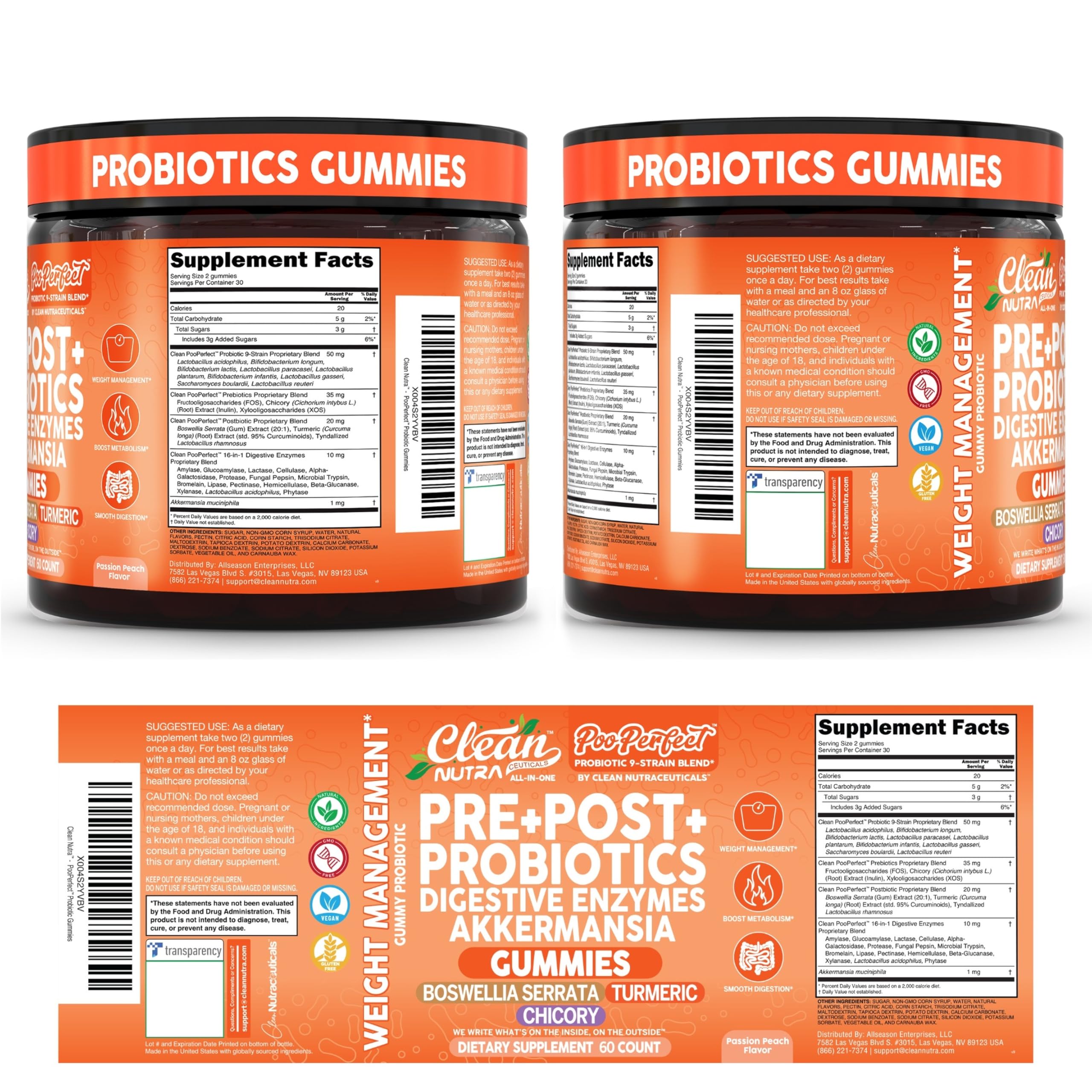 Clean Nutra PooPerfect compact bottle supports on-the-go gut wellness during busy days.