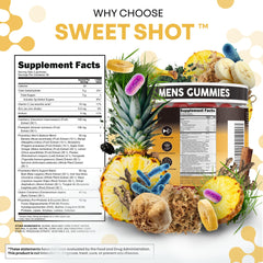 Clean Nutra shilajit-maca gummies close-up emphasize masculine vitality and stamina support.