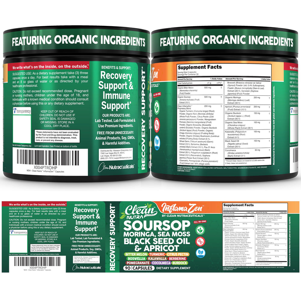 Clean Nutraceuticals antioxidant blend bottle emphasizing convenient daily intake.