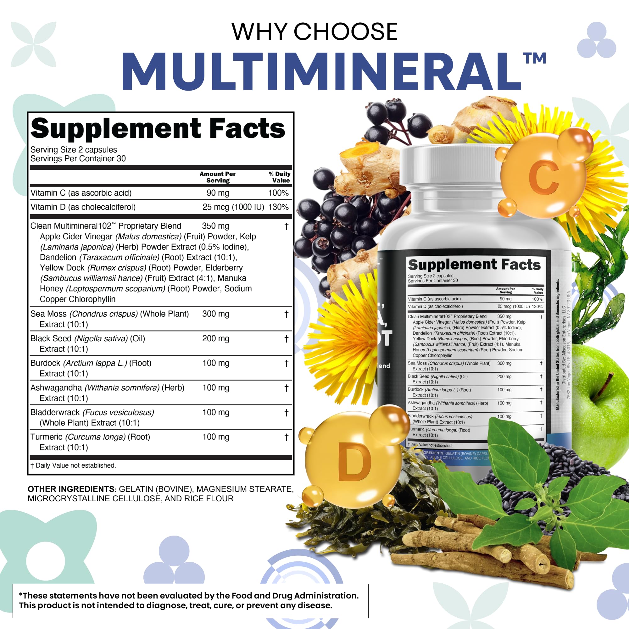 Clean Nutraceuticals ashwagandha and turmeric capsules close-up for daily routine support.