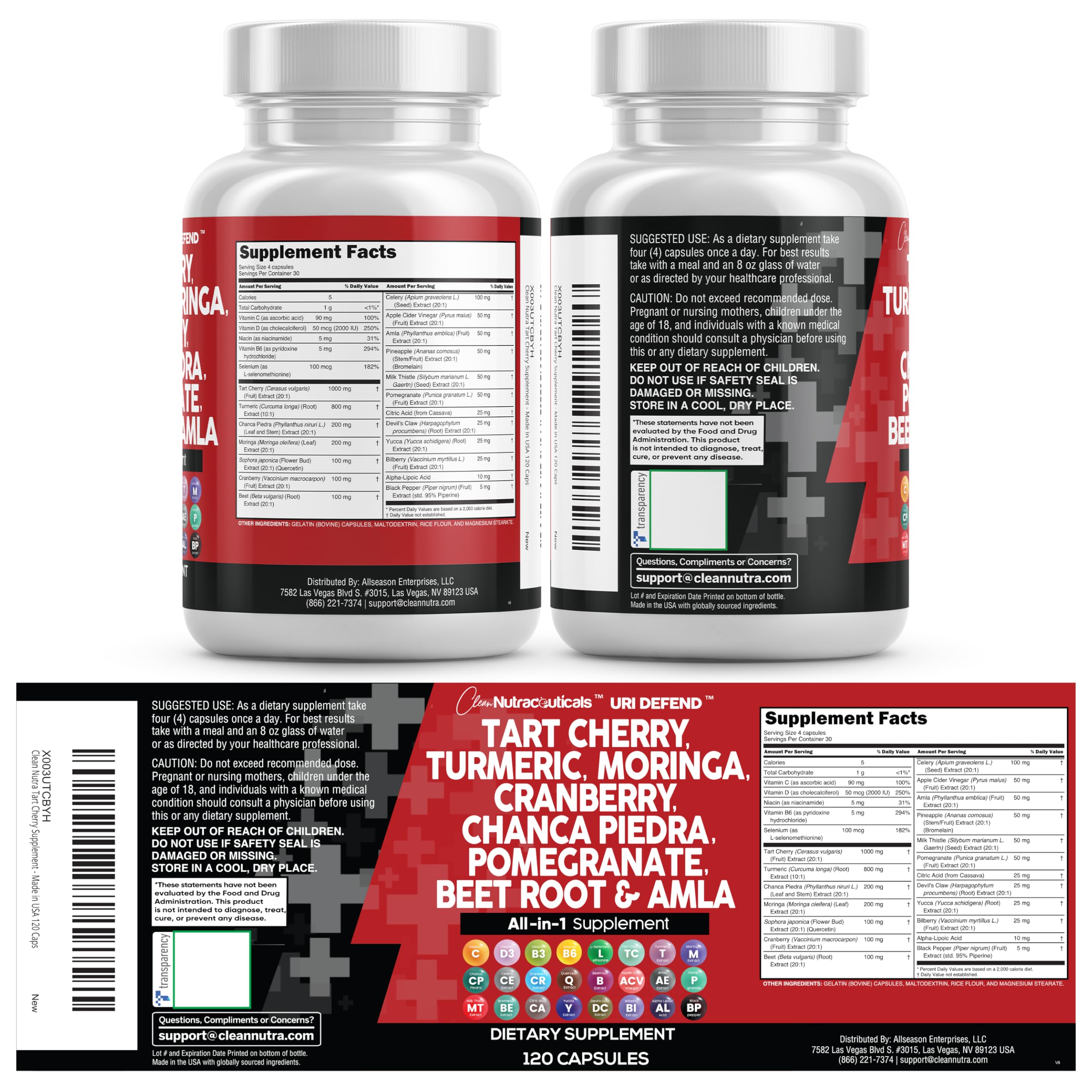 Clean Nutraceuticals Beet Root ACV Celery capsules for active daily routines