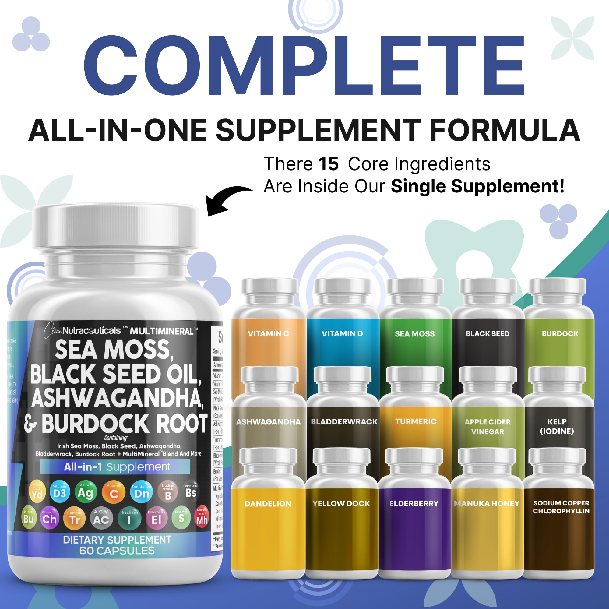 Clean Nutraceuticals black seed oil capsules ready for everyday hair and skin support.