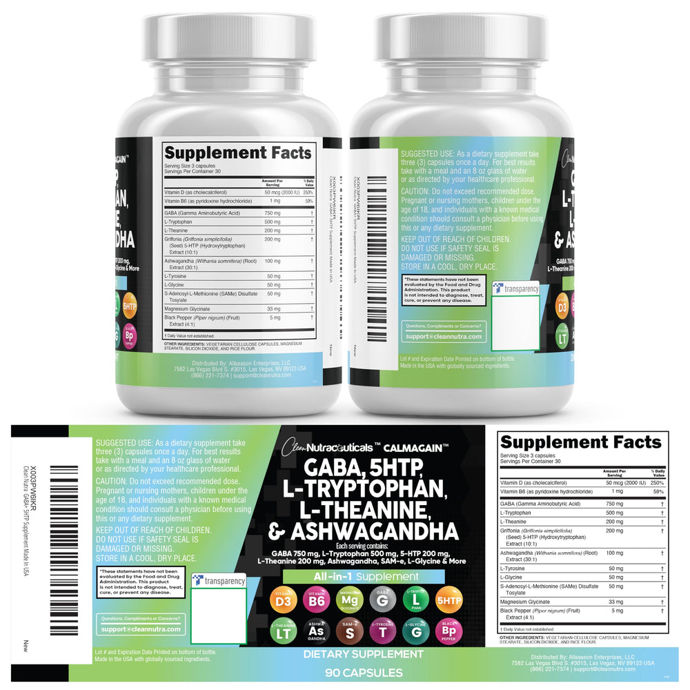 Clean Nutraceuticals CalmAgain bottle pour-over composition for daily balance