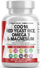 Clean Nutraceuticals CardioGuard bottle featuring CoQ10 Red Yeast Omega-3 for balanced daily support.