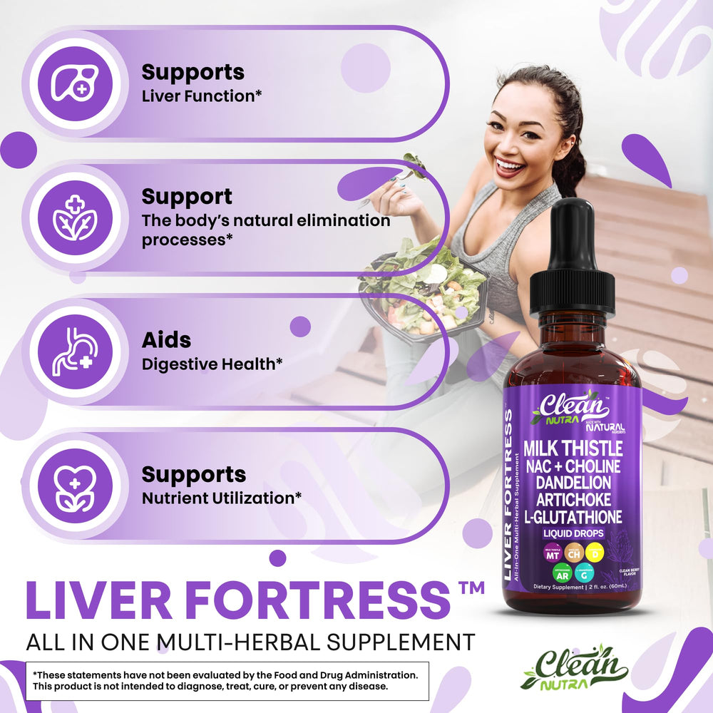 Clean Nutraceuticals Choline L-Glutathione liquid drops bottle promotes antioxidant support