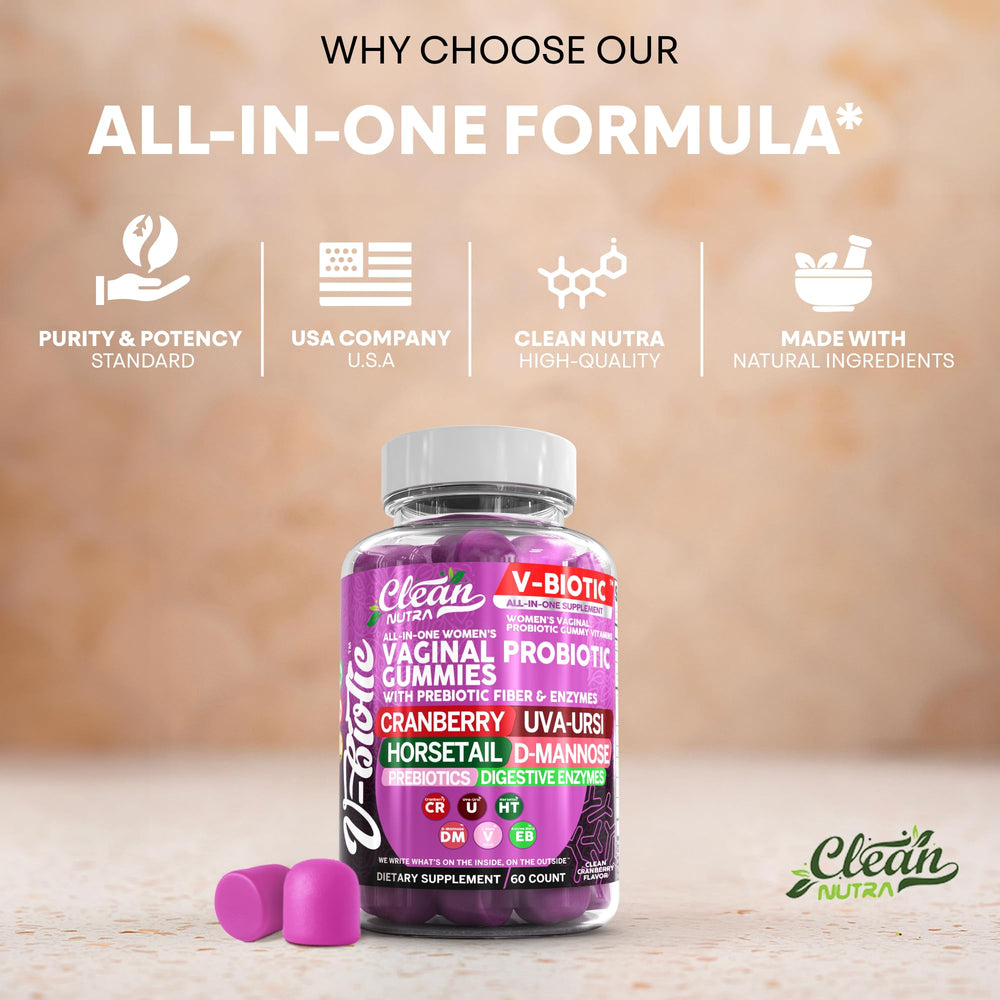 Clean Nutraceuticals D‑Mannose Cranberry combo gummy for bladder comfort.