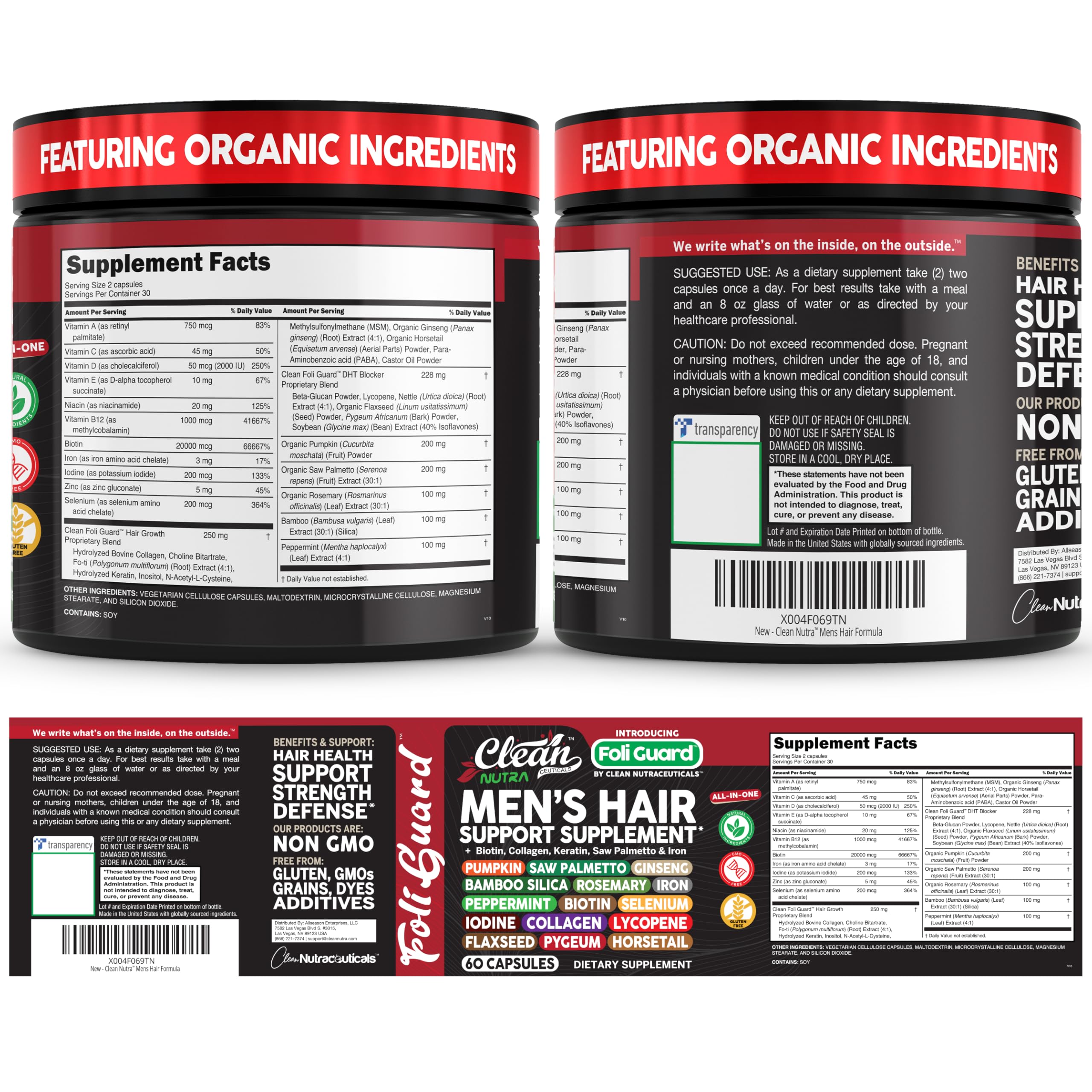 Routine shot showing daily use of Clean Nutraceuticals Foli Guard.