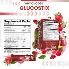 Clean Nutraceuticals Gluco Stix powder close-up showing texture and color.