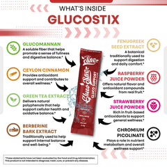 Clean Nutraceuticals Gluco Stix sticks on display for portable wellness routine.