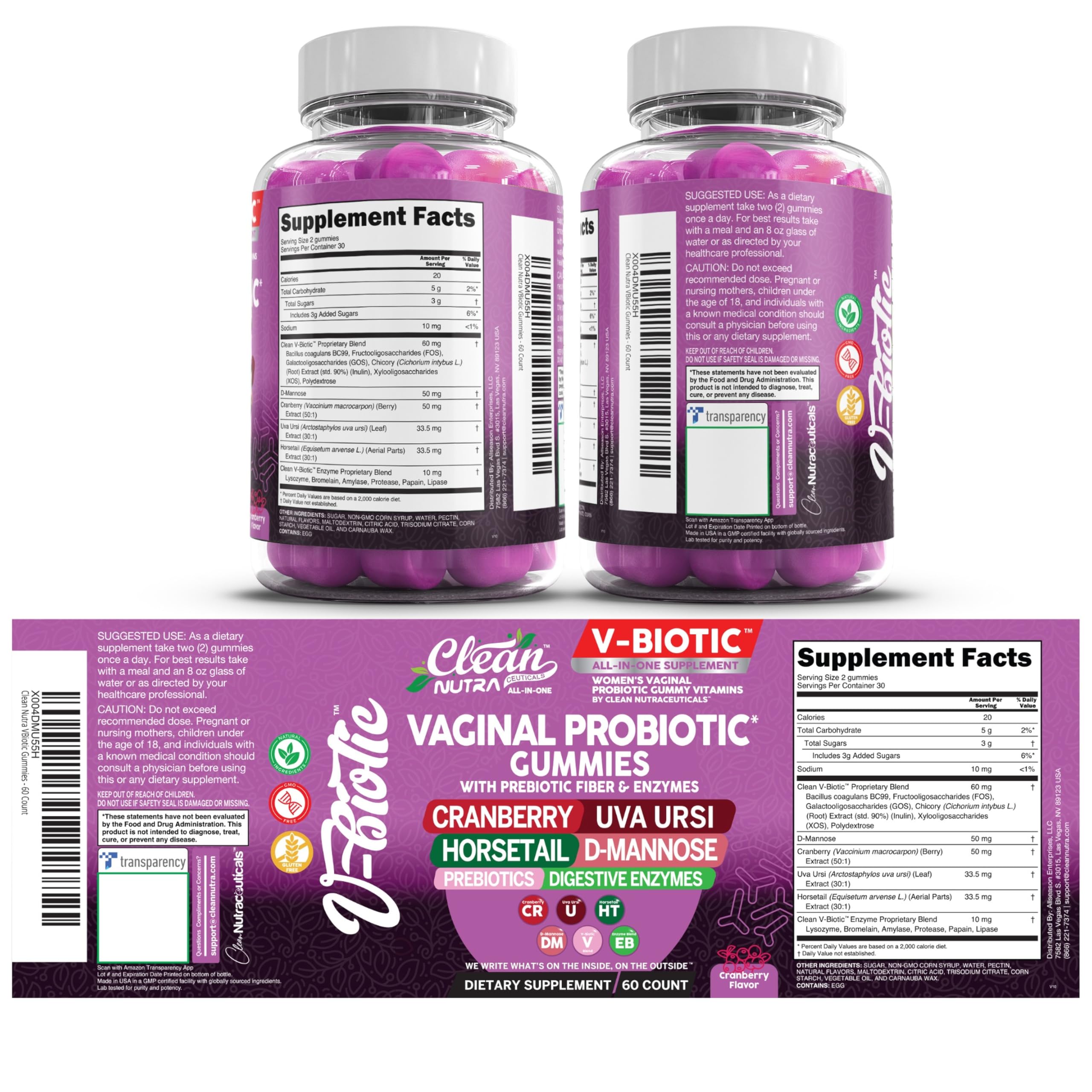 Clean Nutraceuticals Hair Skin Nails Horsetail gummy for wellness.