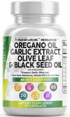 Clean Nutraceuticals Herbaplex oregano oil capsules bottle for daily immune support.