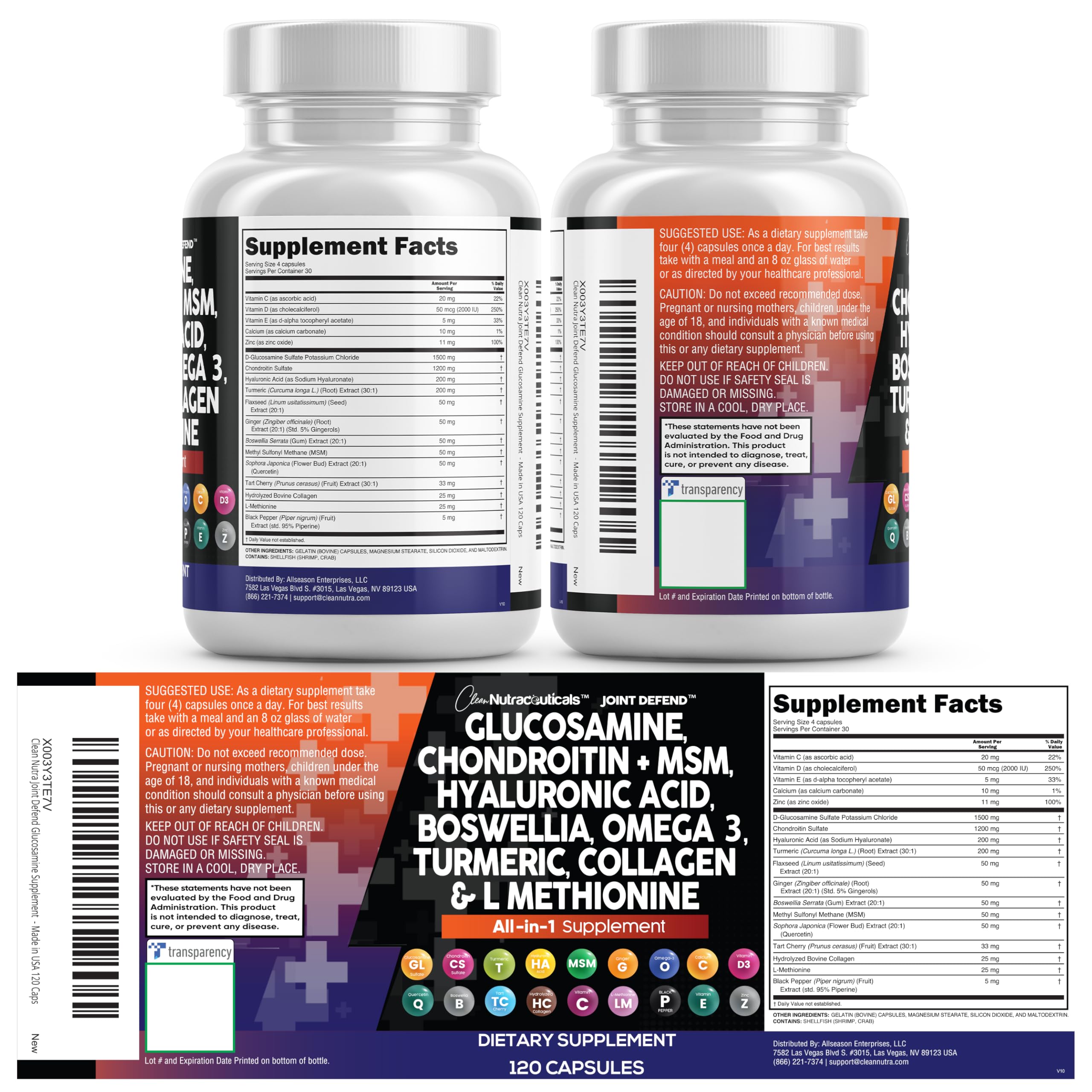 Clean Nutraceuticals Joint Defend pack-of-2 bottles reflects cost-effective daily care