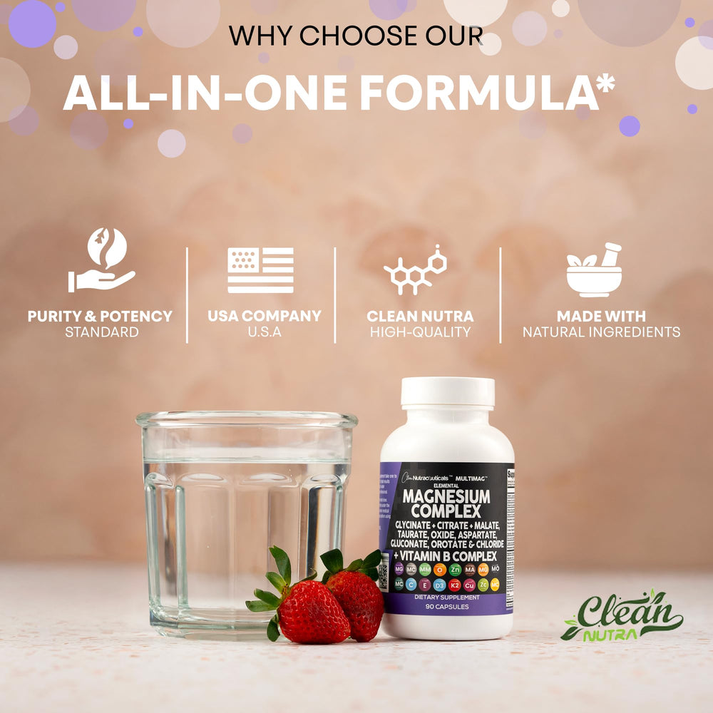 Clean Nutraceuticals MultiMag on a bathroom shelf in a wellness routine