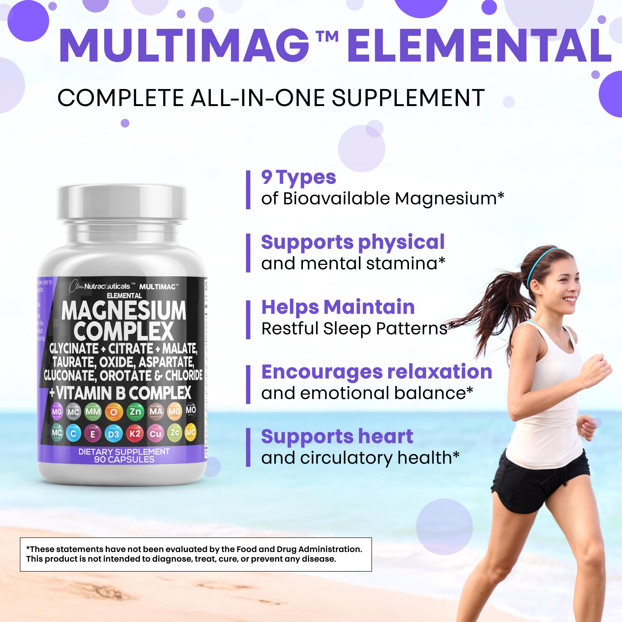 Clean Nutraceuticals MultiMag nutrition facts panel with magnesium details