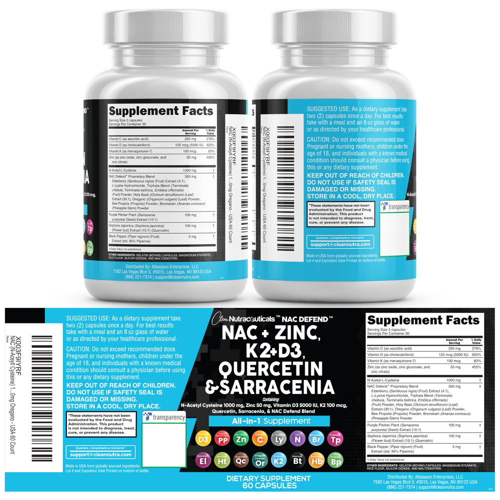 Close-up label details including ingredients and vitamins.