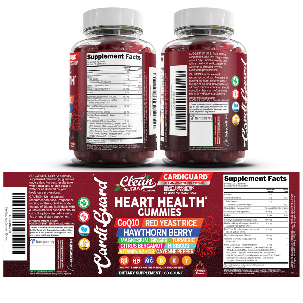 Clean Nutraceuticals Orange Flavor Gummies serving on a bright daily-use setup