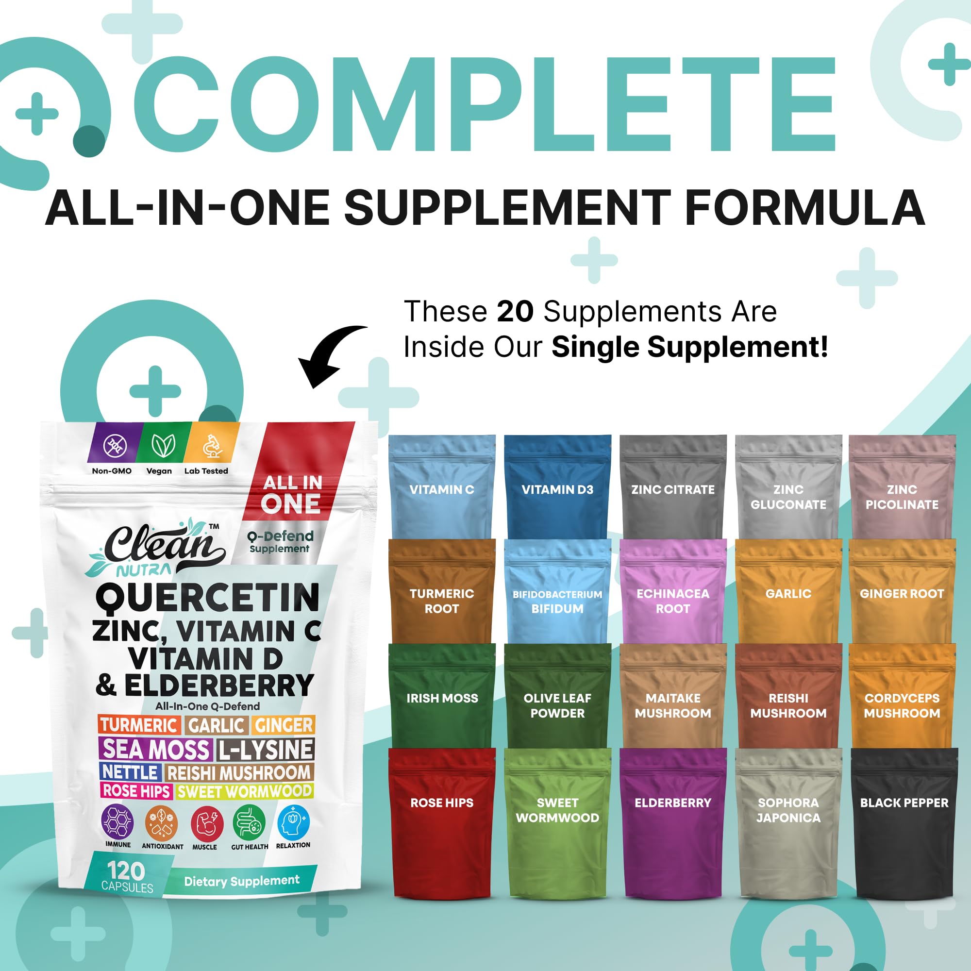 Clean Nutraceuticals Q Defend capsules closeup show convenient daily use for immune support.