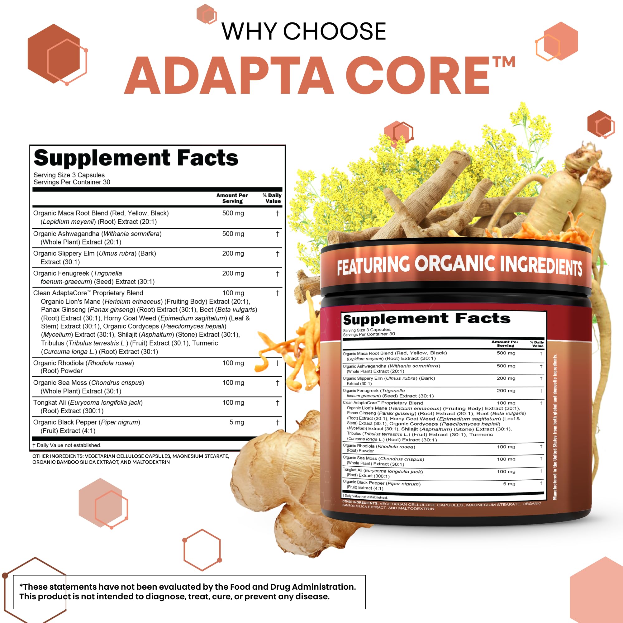 Clean Nutraceuticals rhodiola rosea capsules bottle for mood and resilience support