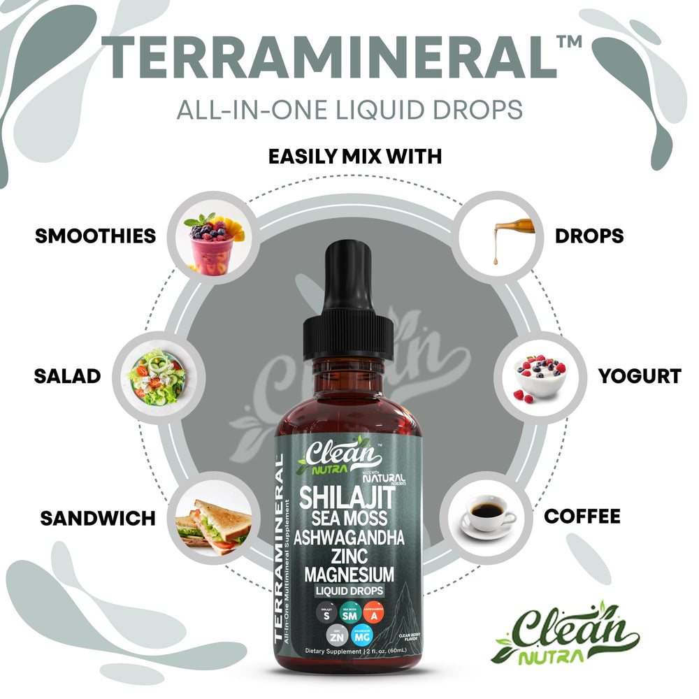 Clean Nutraceuticals Terra Mineral liquid vitamins in a convenient dropper
