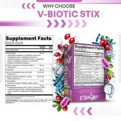 Clean Nutraceuticals V-Biotic STIX label showing ingredient details