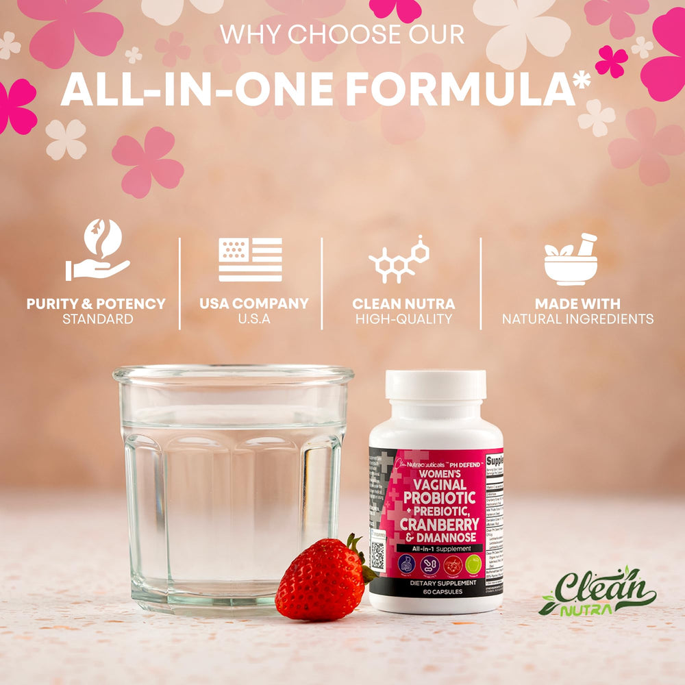 Gummy-free option: Clean Nutraceuticals Vaginal Probiotics capsules