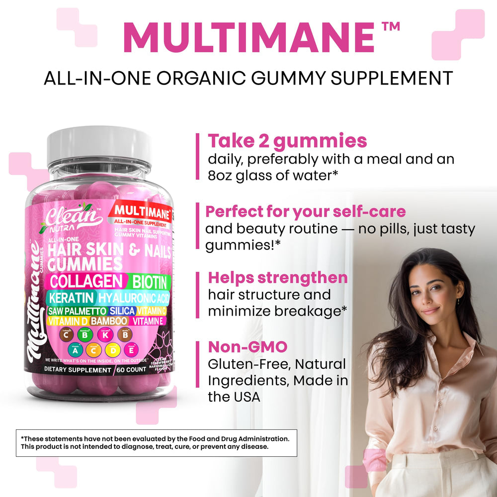 Clean Nutraceuticals Vitamin D3 gummies label showing 5000 IU for daily wellness.
