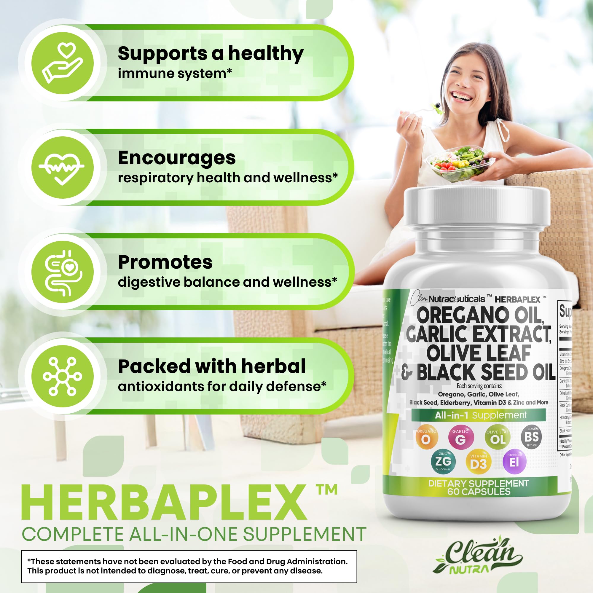 Clean Nutraceuticals Vitamin D3 5000 IU capsules for daily vitality.