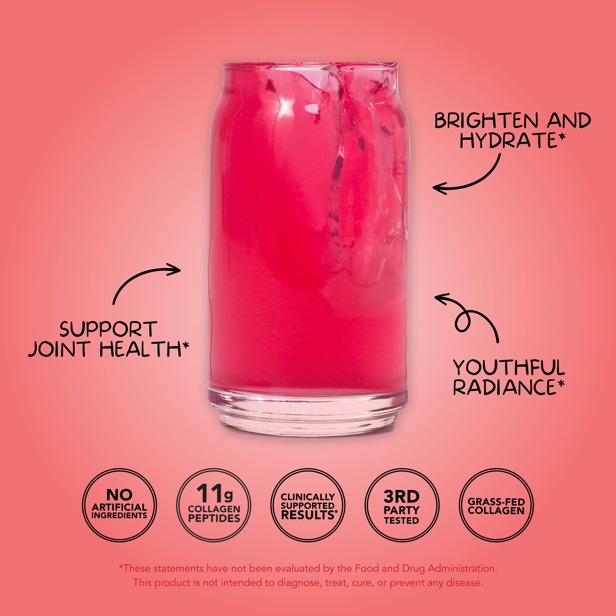 Clean Simple Eats Collagen Powder Beauty Blend Hyaluronic Acid packaging closeup showcases clean ingredients.