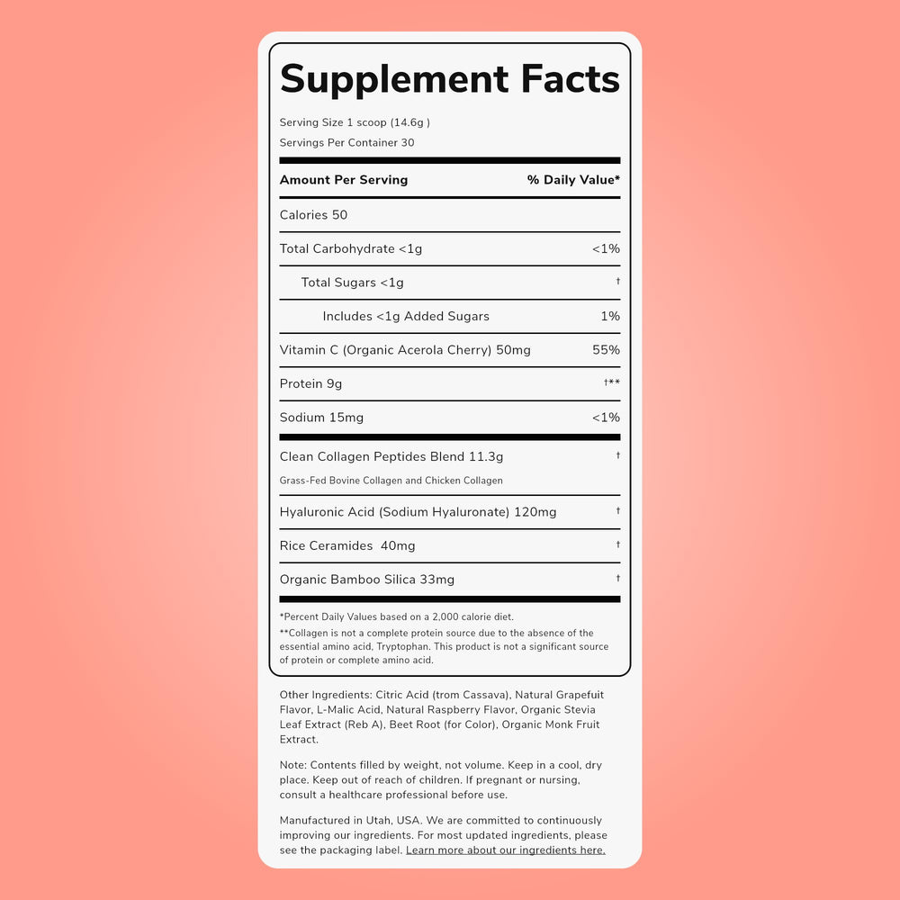Clean Simple Eats Beauty Blend scoop ready to measure for easy daily use