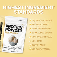 Clean Simple Eats Simply Vanilla whey added to oatmeal for protein