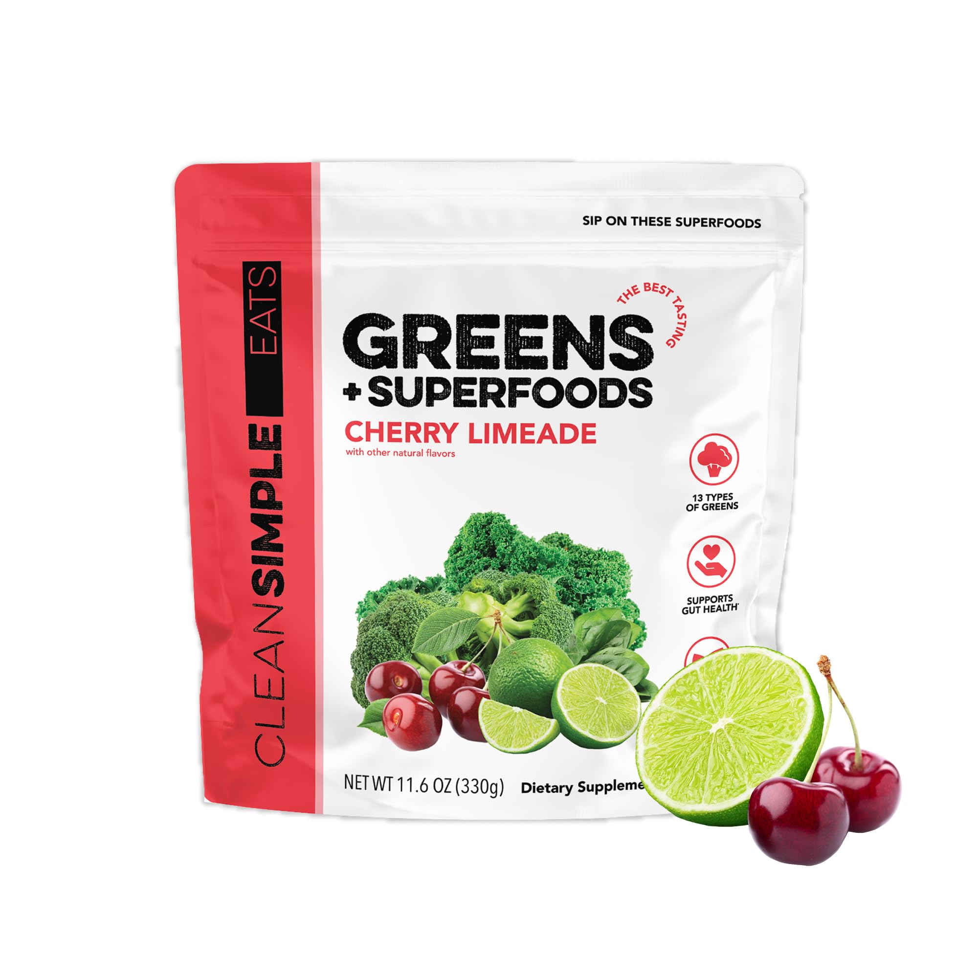 Clean Simple Eats Super Greens, pote manzana verde, ideal para batidos matutinos.