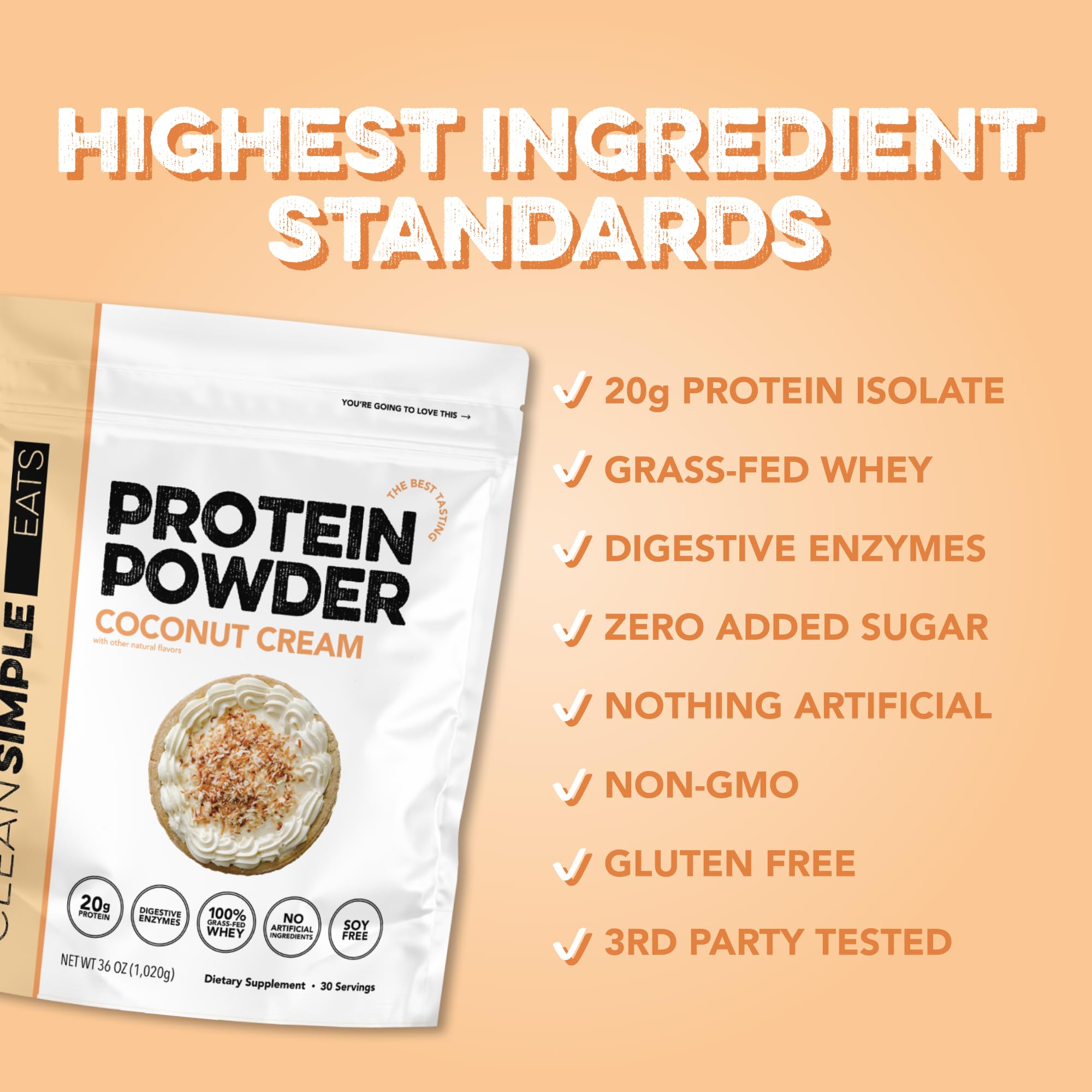 Digestive enzymes blend on Clean Simple Eats label for better digestion