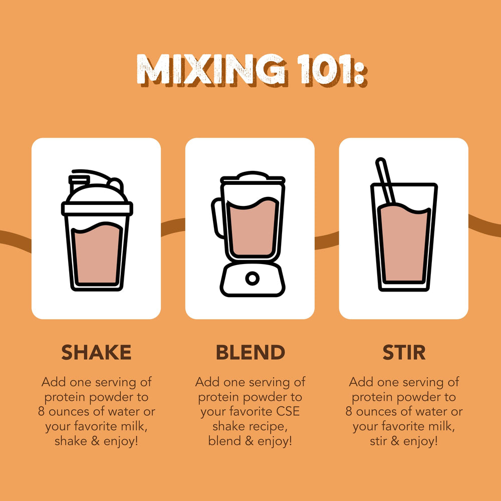 Shake cup with Clean Simple Eats whey powder ready to mix