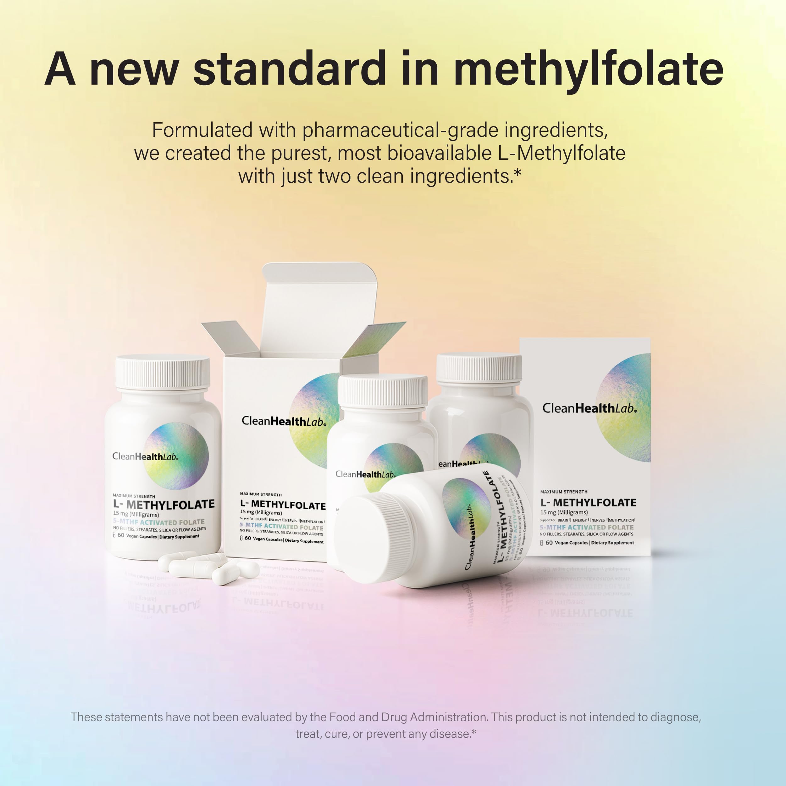 CleanHealthLab capsules pour illustrates easy daily dosing for convenience.