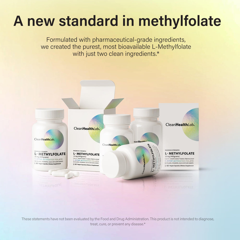CleanHealthLab capsules pour illustrates easy daily dosing for convenience.