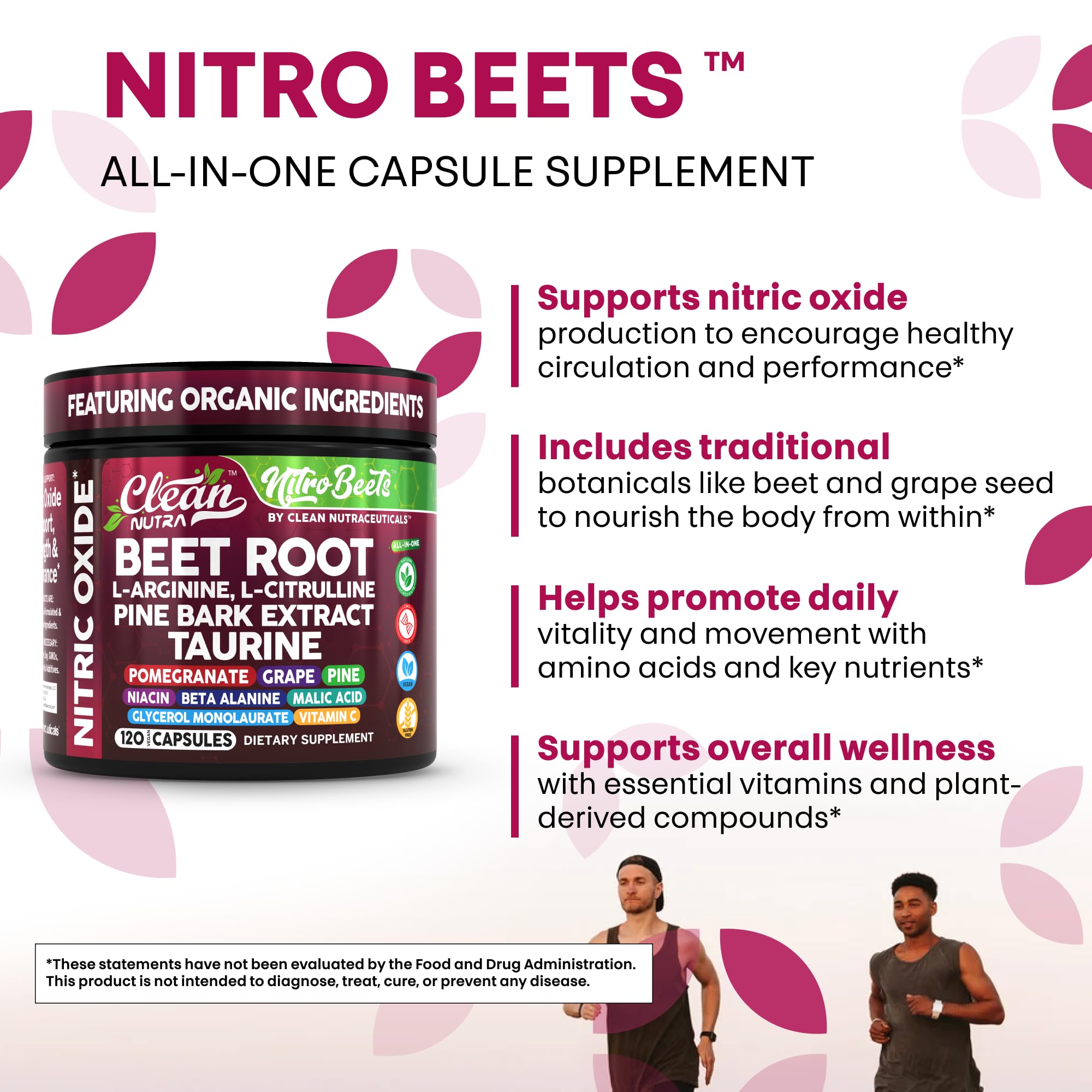 Clean Nutra label and capsule tray conveys transparency and clean labeling