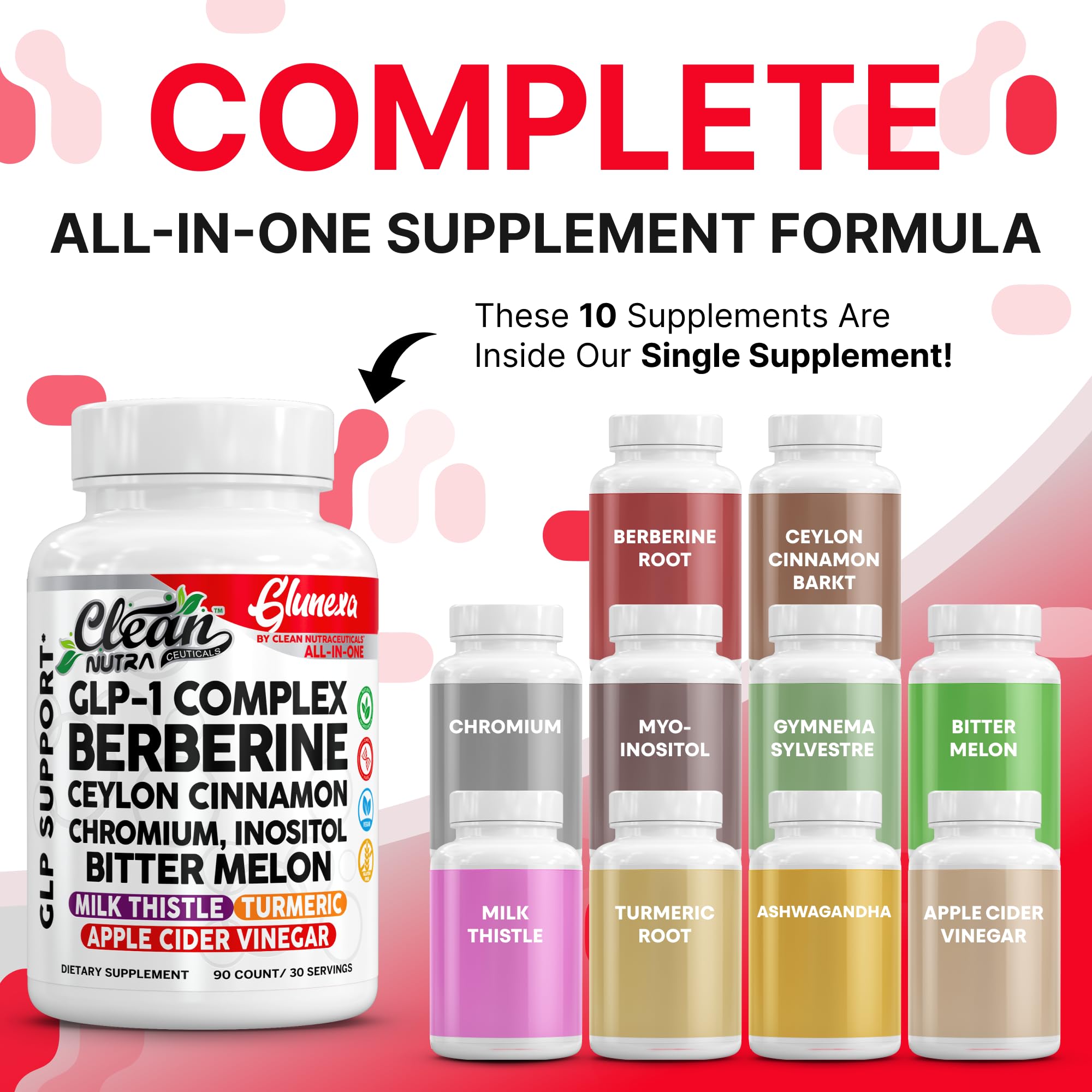Glunexa cinnamon capsules on pack highlight digestion-friendly form