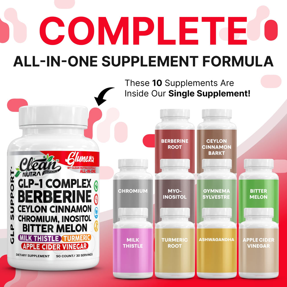 Glunexa cinnamon capsules on pack highlight digestion-friendly form