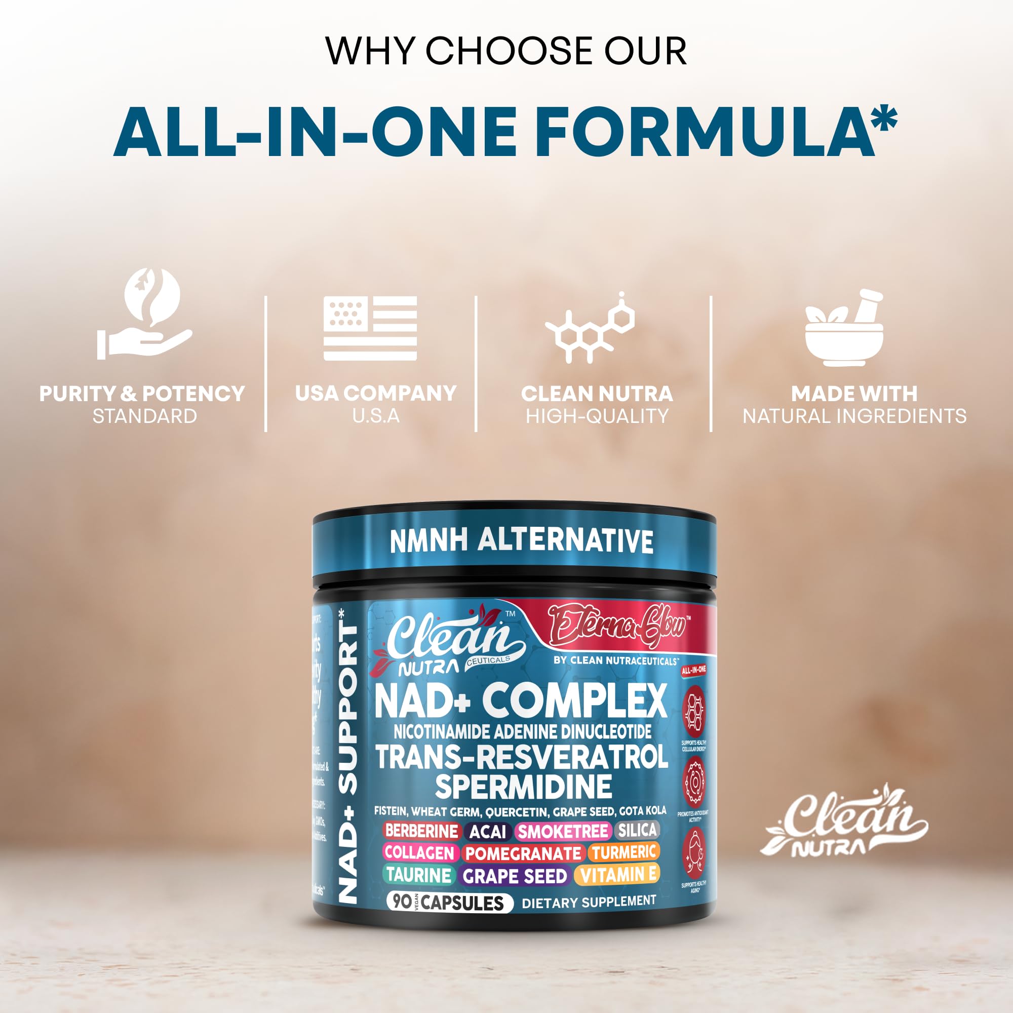Gotu Kola with fisetin blend from Clean Nutraceuticals for daily balance.