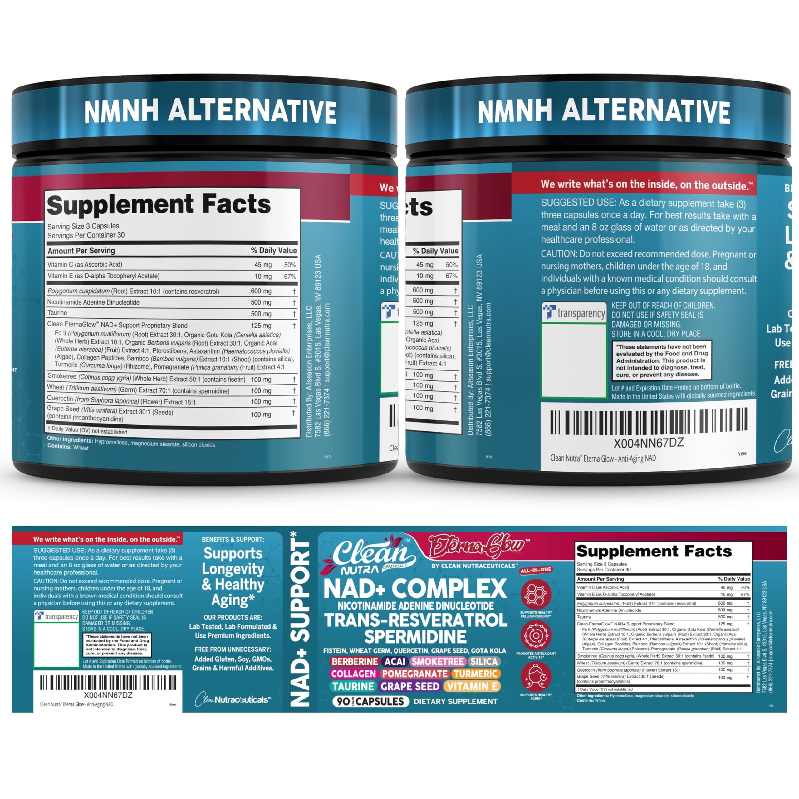 Grape seed oil capsule with vitamin E from Clean Nutraceuticals for antioxidant support.