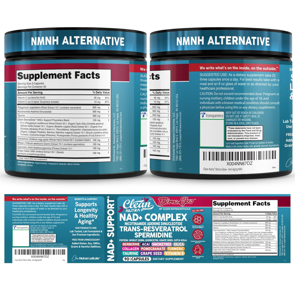 Grape seed oil capsule with vitamin E from Clean Nutraceuticals for antioxidant support.