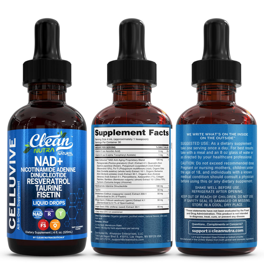 Clean Nutraceuticals NAD Drops packaging case for convenient daily routine