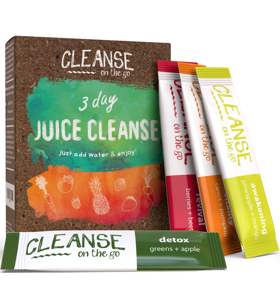 CLEANSE on the go Awakening pineapple mango packet ready to mix for a refreshing start